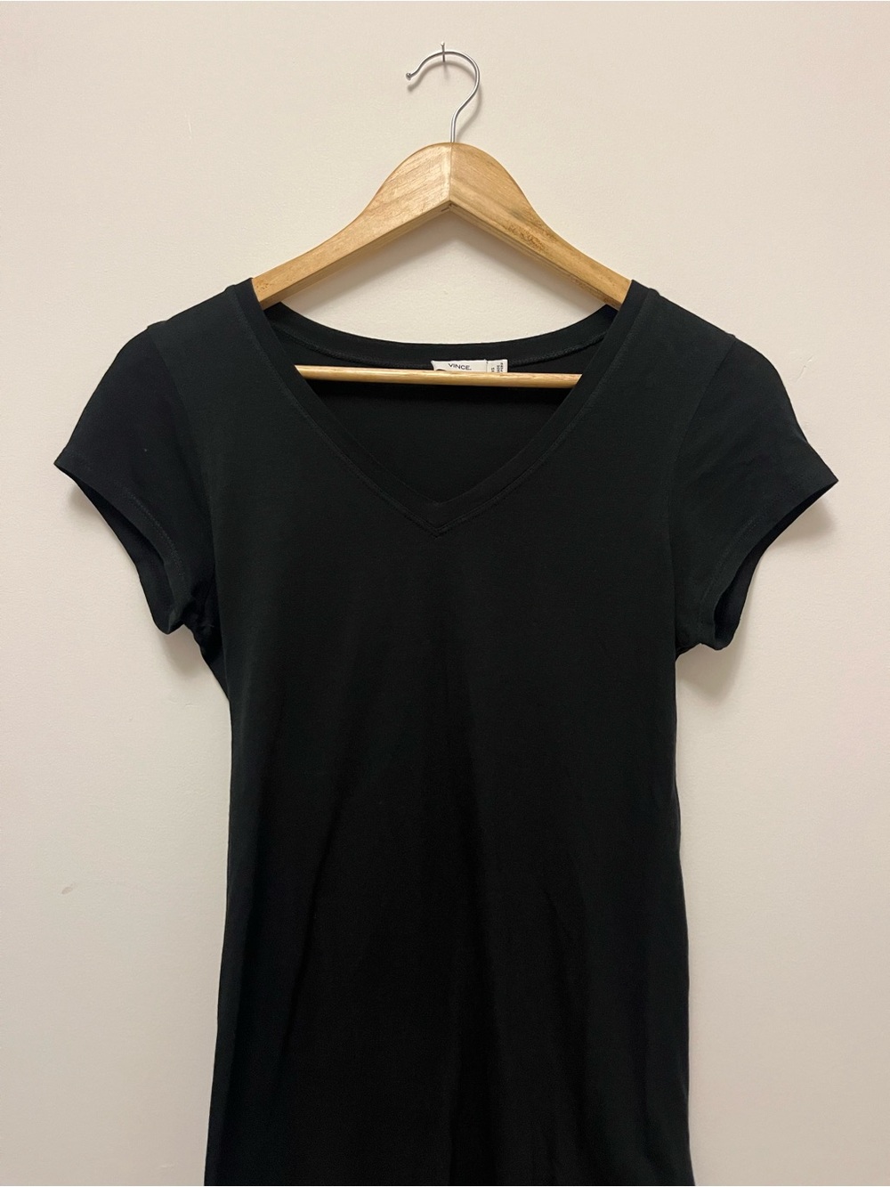 Vince Black V-Neck Short Sleeve Tee